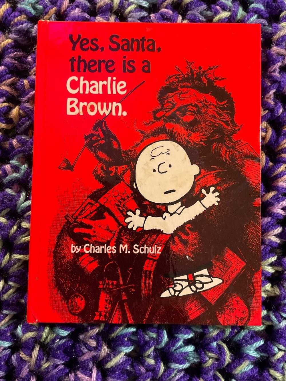 VTG-1972 peanut” yes, Santa, there is a Charlie Brown” hardcover Charles Schulz